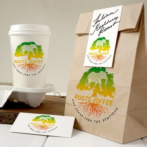 Diseño de logotipo para empresa Roots Coffee
